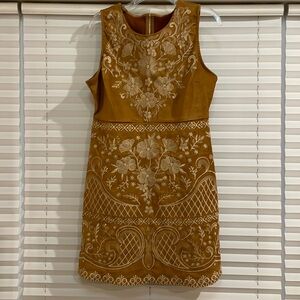 Embroidered Shift Dress